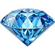 Ultra realistic, highly detailed, Shimmer blue, isolated, 2d rendering, 8k quailty, Wittelsbach-Graff Diamond. The 31.06-carat blue diamond is a European royal treasure, once set in the Habsburg Crown Jewels. sticker