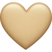 Beige heart sticker