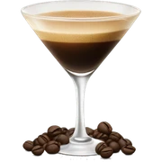 espresso martini with coffee beans sticker