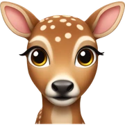 fawn with eyelashes sticker