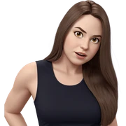 girl with brown hair tank top sticker