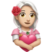 corazón rosa clarito  sticker