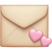 romantic letter with pastel pink hearts sticker
