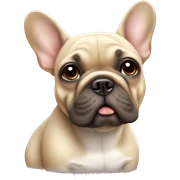 beige french bulldog sticker