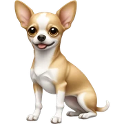 Light brown and white chihuahua sticker