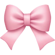 light pink bow on light pink bow sticker