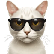 Cat with sunglasses sticker
