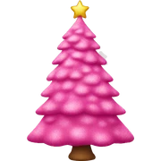 Pink Christmas tree  sticker