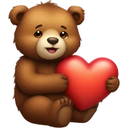 bear with a heart sticker