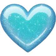 pastel blue glittery heart sticker