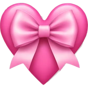 Pink heart bow sticker
