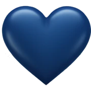 dark blue heart sticker