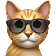 Cat with sunglasses sticker