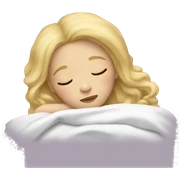 blonde girl sleeping sticker