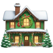 chrismas house sticker
