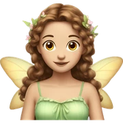 pretty fairy with brown hair sticker