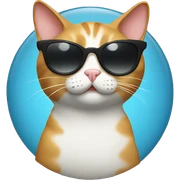 Cat with sunglasses sticker
