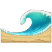 wave beach sticker