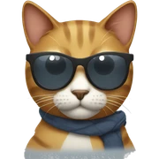 Cat with sunglasses sticker
