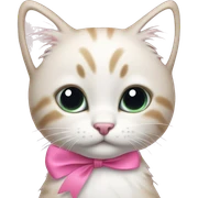 Kitty with a pink bow sticker