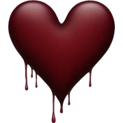 Dark red heart sticker