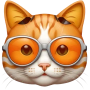 Cat with sunglasses sticker