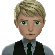 blonde boy with green eyes sticker