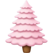 pastel pink christmas tree sticker