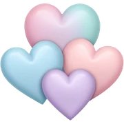 Pastel hearts sticker