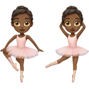 Brown girl ballerina sticker