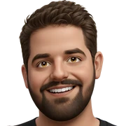 smiling male portrait with beard sticker