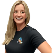 smiling girl in black shirt sticker