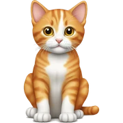 Orange tabby kitten sitting sticker