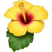 yellow hibiscus flower sticker