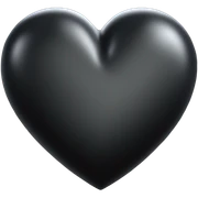 Black heart  sticker