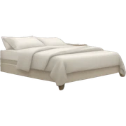 LUXURY BEDROOM WITH WHITE BED SHEETS sticker