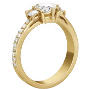 Round cut diamond ring gold  sticker