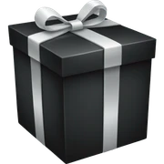 black gift box sticker