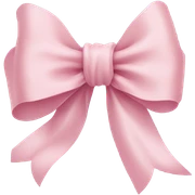 light pink ribbon bow sticker