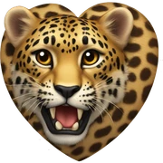 Corazón con leopardo sticker