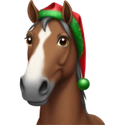 christmas horse sticker