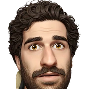 portrait of a bearded man sticker