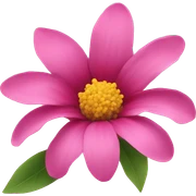 Pink flower sticker