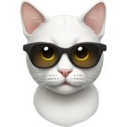 Cat with sunglasses sticker