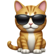 Cat with sunglasses sticker