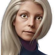 blonde girl portrait looking at you sticker