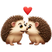 Two hedgehog in love sticker