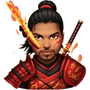 Fire-Wielding Samurai sticker