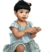 black-haired girl with jewelry sticker