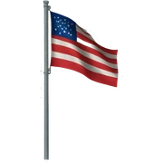 Flag pole only sticker